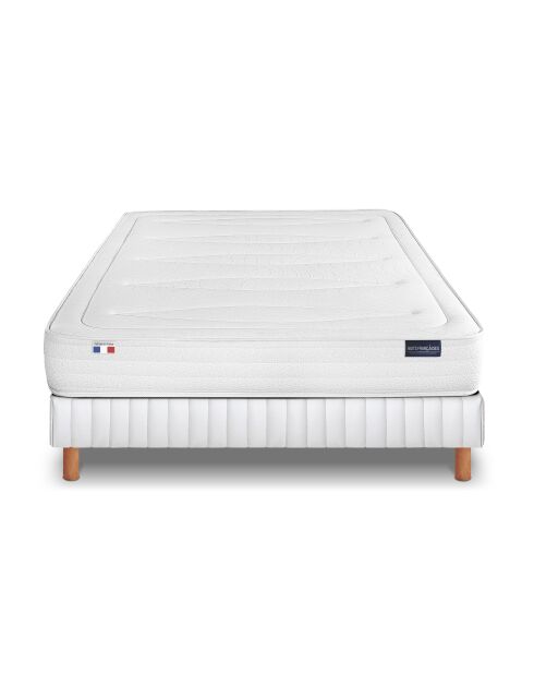 Ensemble L'Opera gris bleu et blanc - 140x190 cm