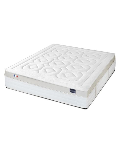 Matelas Bourbon gris et blanc - 200x200 cm