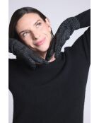 Gants en cachemire unisexe Lurex noir lurex argenté