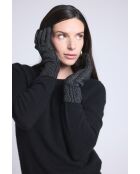 Gants en cachemire unisexe Lurex noir lurex argenté