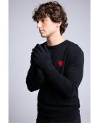 guanti neri unisex in cashmere