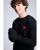 guanti neri unisex in cashmere