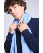Echarpe-étole en cachemire unisexe bleu ciel