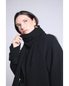 Sciarpa unisex in cashmere lurex nero oro