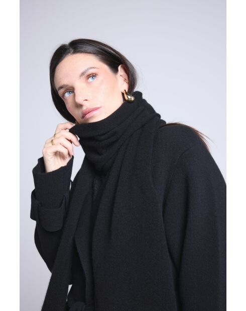 Sciarpa unisex in cashmere lurex nero oro