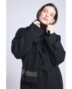 Sciarpa unisex in cashmere lurex nero oro