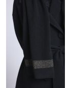 Sciarpa unisex in cashmere lurex nero oro