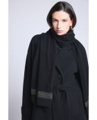 Sciarpa unisex in cashmere lurex nero oro