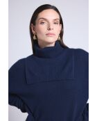 Dolcevita in cashmere blu