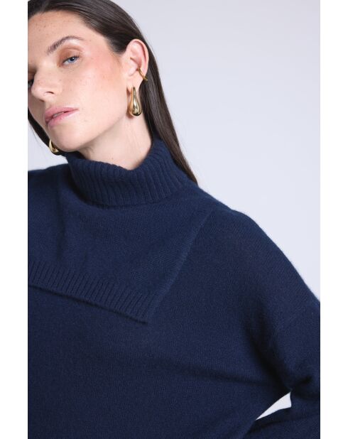 Dolcevita in cashmere blu
