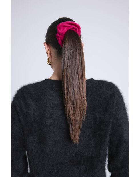 Chouchou cheveux en cachemire fushia