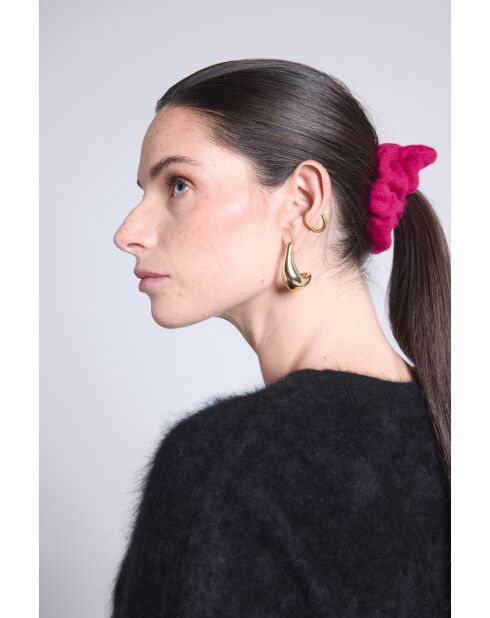 Chouchou cheveux en cachemire fushia