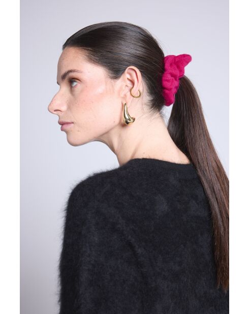 Chouchou cheveux en cachemire fushia