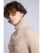 Collo trucker in cashmere beige crema