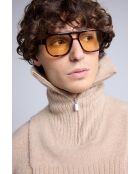 Collo trucker in cashmere beige crema