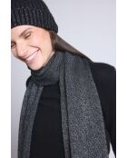 Sciarpa a stola unisex in lurex nero argentato