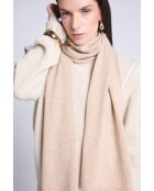 Sciarpa unisex in cashmere beige crema