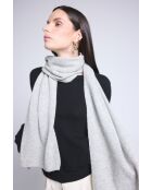 sciarpa unisex in cashmere grigio chiaro