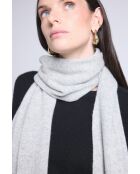 sciarpa unisex in cashmere grigio chiaro