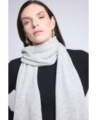 sciarpa unisex in cashmere grigio chiaro