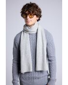 sciarpa unisex in cashmere grigio chiaro