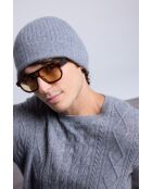 Bonnet en cachemire unisexe gris foncé