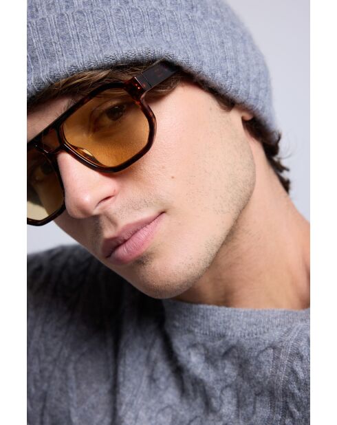 Bonnet en cachemire unisexe gris foncé