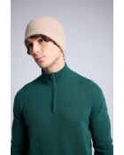 Bonnet en cachemire unisexe beige Crème