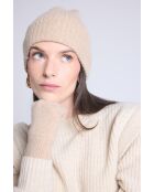 Bonnet en cachemire unisexe beige Crème