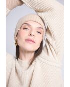 Bonnet en cachemire unisexe beige Crème