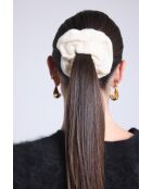 Chouchou cheveux en cachemire blanc