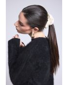 Chouchou cheveux en cachemire blanc