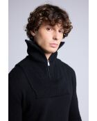 Collo trucker in cashmere nero