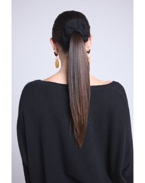 Chouchou cheveux en cachemire noir