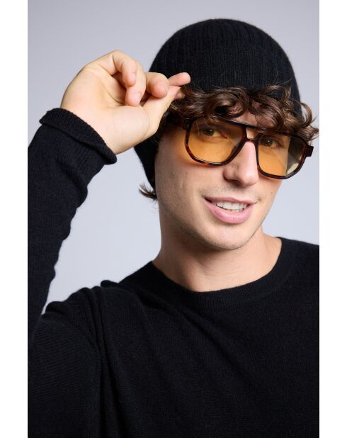 Bonnet en cachemire unisexe noir