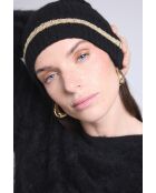 Unisex-Kaschmirhut aus Lurex in Schwarzgold