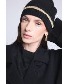 Unisex-Kaschmirhut aus Lurex in Schwarzgold