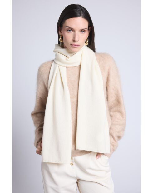 sciarpa bianca unisex in cashmere