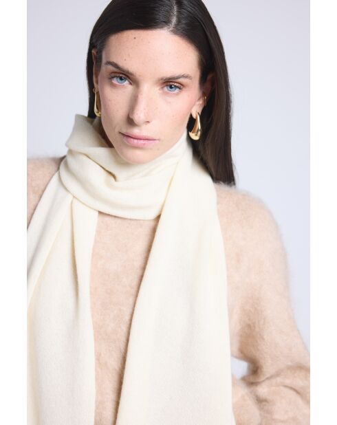 sciarpa bianca unisex in cashmere