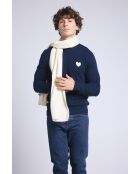 sciarpa bianca unisex in cashmere