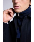 Collo trucker in cashmere blu