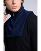 Collo trucker in cashmere blu