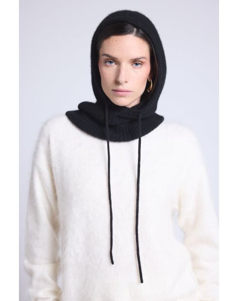 Schwarze Unisex-Sturmhaube aus Kaschmir