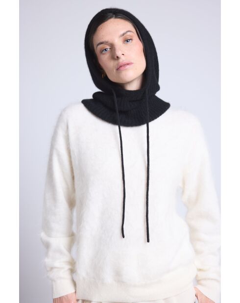 Schwarze Unisex-Sturmhaube aus Kaschmir