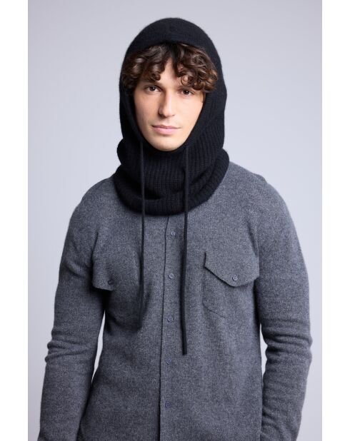 Schwarze Unisex-Sturmhaube aus Kaschmir