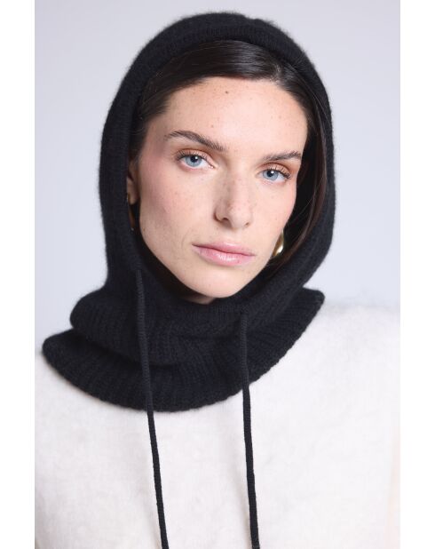 Schwarze Unisex-Sturmhaube aus Kaschmir