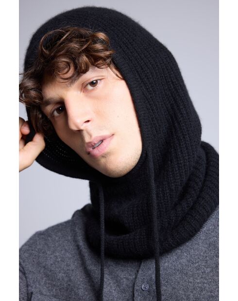 Schwarze Unisex-Sturmhaube aus Kaschmir