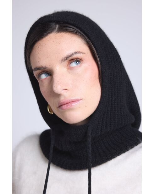 Zwarte bivakmuts van kasjmier, uniseks