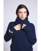 Girocollo in cashmere blu marino