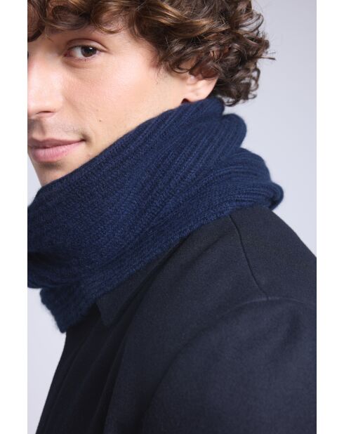 Girocollo in cashmere blu marino